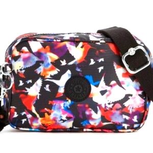 Kipling Colorful Bird Print Crossbody Bag